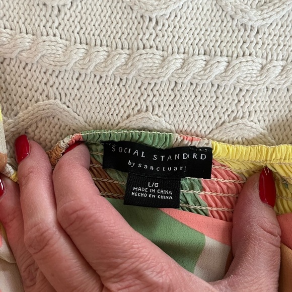 Social Standard by Sanctuary colorful Mid-calf dress Women’s size Large - Picture 12 of 16